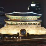 Namdaemun, one of eight gates in the fortress wall of Seoul, South Korea