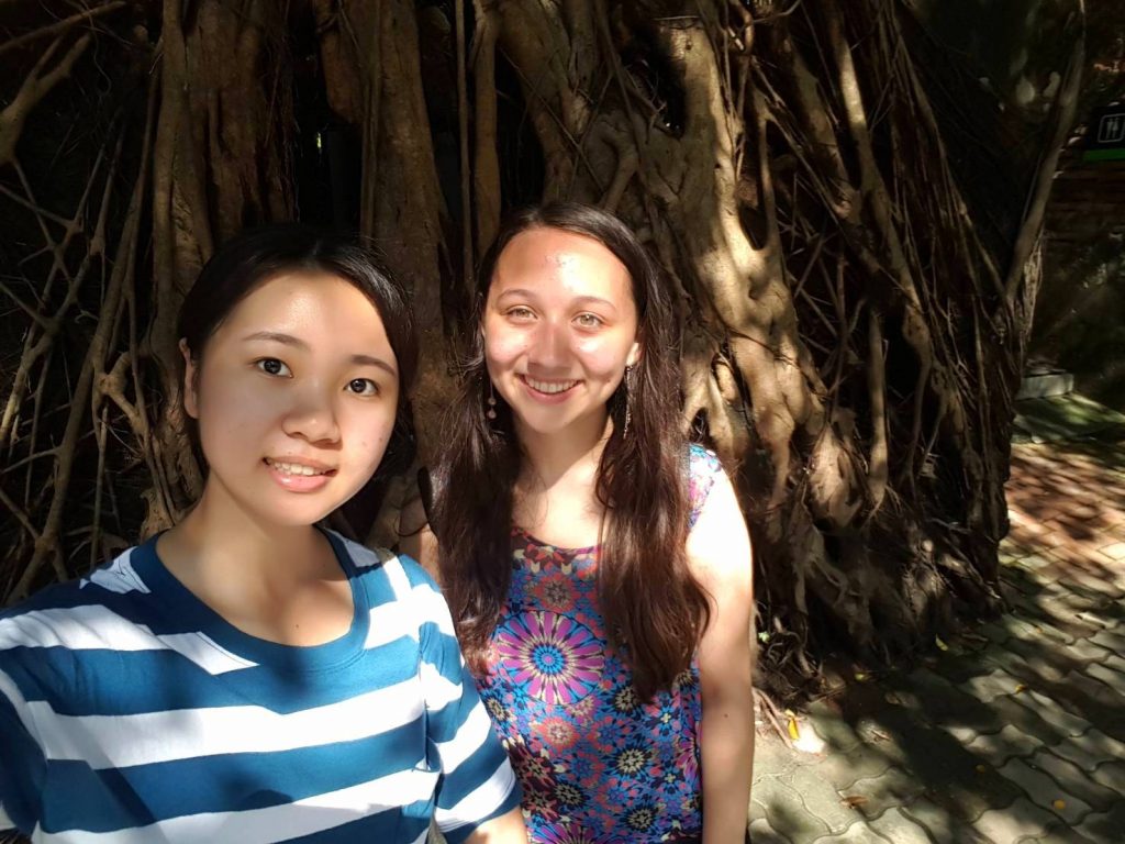 Taiwan Study Abroad student Sarah Smith with her roommate Yun-Yu Lai